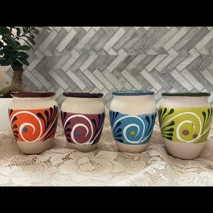 Ceramic-clay tumbler-cantarito 4pc set